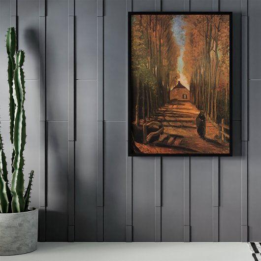Avenue of Poplars in Autumn by Vincent van ゴッホ ポスター