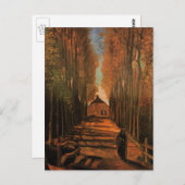 Avenue of Poplars in Autumn by Vincent van ゴッホ ポストカード (正面/裏面)