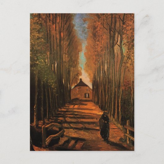 Avenue of Poplars in Autumn by Vincent van ゴッホ ポストカード (正面)