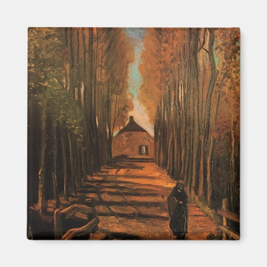 Avenue of Poplars in Autumn by Vincent van ゴッホ マグネット (正面)