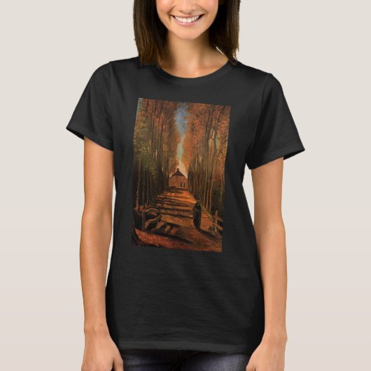 Avenue of Poplars in Autumn by Vincent van ゴッホ Tシャツ (正面)