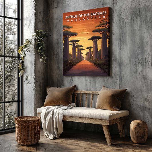 Avenue of the Baobabs Madagascar Canvas Wall Art キャンバスプリント