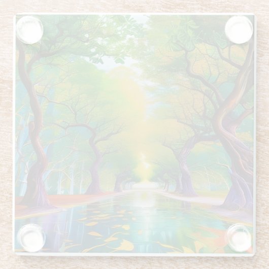 Avenue of Trees紅葉 ガラスコースター (裏面)