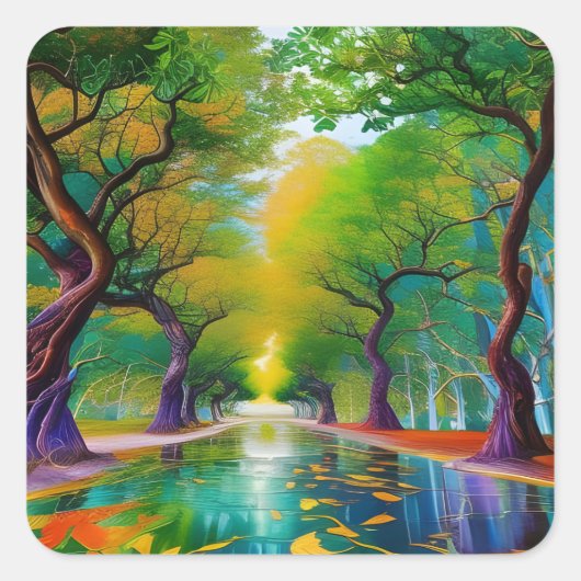 Avenue of Trees紅葉 スクエアシール (正面)
