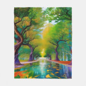 Avenue of Trees紅葉 フリースブランケット (正面)