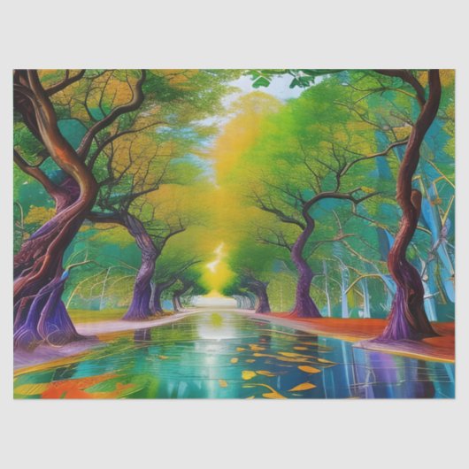 Avenue of Trees紅葉 薄葉紙 (正面)