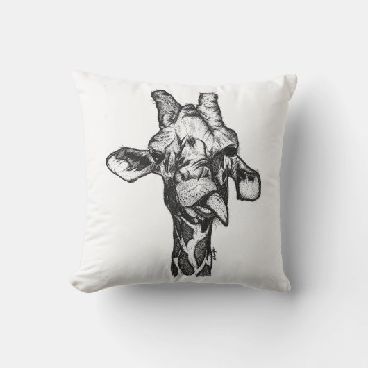 Averyのキリンのアクセントの枕 クッション (正面)