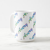 Averyのクラシックで白いマグ コーヒーマグカップ (正面左)