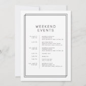 AVERYのモダン結婚週末の旅程テンプレート 招待状 (裏面)