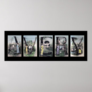 AVERYアルファベットレター名アート ポスター