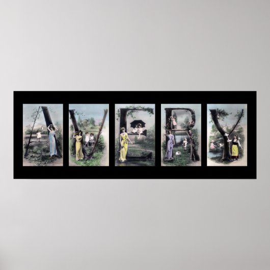 AVERYアルファベットレター名アート ポスター (正面)