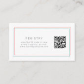 AVERYコーラモダンルとティール（緑がかった色）QRコードギフトレジストリ エンクロージャーカード (正面)
