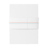 AVERYシンプルコーラルとティール（緑がかった色）モノグラム結婚ズ 招待状ベリーバンド (裏面例)