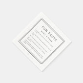 AVERYミニマモダンリストおもしろいファクト結婚ズ スタンダードカクテルナプキン (角)