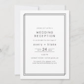 AVERYミニマモダンリストウェディングレセプション 招待状 (正面)