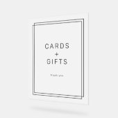 AVERYミニマモダンリストカードとギフト結婚ズ アクリルサイン (傾斜)