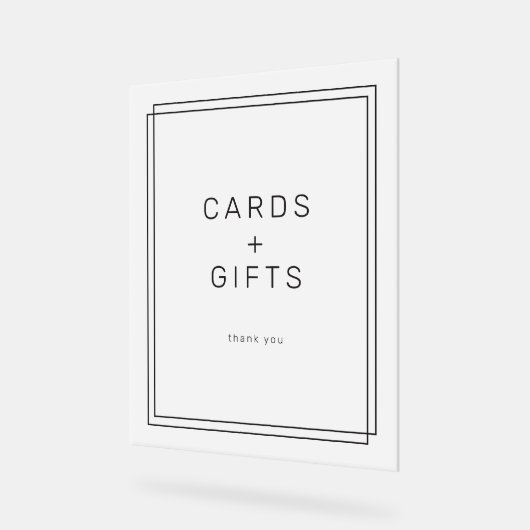 AVERYミニマモダンリストカードとギフト結婚ズ アクリルサイン (傾斜)