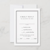 AVERYミニマモダンリストダブルフレー結婚ム 出欠カード (正面)