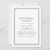 AVERYミニマモダンリストリハーサルディナー 招待状 (正面)