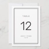 AVERYミニマモダンリスト結婚のテーブル番号 招待状 (裏面)