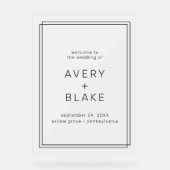AVERYミニマモダンリスト結婚の歓迎 アクリルサイン (正面)