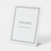 AVERYミニマモダンリスト結婚式の引き出物 台座サイン (正面)