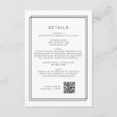 AVERYミニマモダンリストQRコードの結婚詳細 エンクロージャーカード (正面)