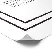 AVERYミニマル結婚リストの座席表テンプレート ポスター (角)