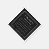 AVERY黒モダンおもしろいファクト結婚ズ スタンダードカクテルナプキン (角)