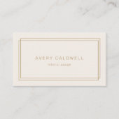 AVERY アンティーク ゴールド クリーム ダブルフレーム 名刺 (正面)