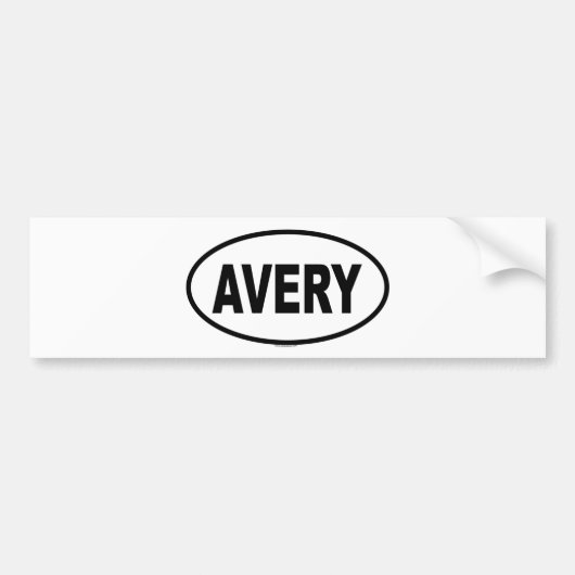 AVERY バンパーステッカー (正面)