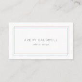 AVERY ミニマリスト コーラルとテアルの境界QRコード 名刺 (正面)