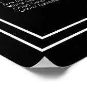 AVERY モダン Blackの結婚座席表テンプレート ポスター (角)