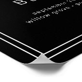 AVERY モダン Blackの結婚Welcome Signテンプレート ポスター (角)