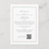 AVERY モダン Coralティール(緑がかった色)QRコード結婚の詳細 エンクロージャーカード (正面)