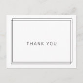 AVERY Black and Whiteモダン's 結婚 Thank You ポストカード (正面)