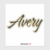 Avery black gold Lettering Aufkleber Sticker シール (シート)