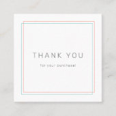 AVERY Coral and Teal Business QR Code Thank You 割引カード (正面)