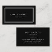 AVERY Modern Black Double Frame Business Card 名刺 (正面/裏面)