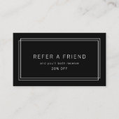 AVERY Modern Black Double Frame Refer A Friend 紹介カード (正面)