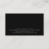 AVERY Modern Black Logo Business Reward 10 Punch ロイヤリティカード (裏面)