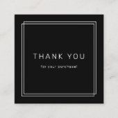 AVERY Modern Dark Black Business QR Code Thank You 割引カード (正面)