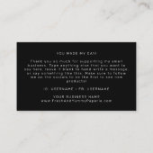 AVERY Modern Dark Double Frame Thank You 名刺 (裏面)