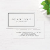 AVERY Modern Minimalist Business Gift Certificate (デスク)