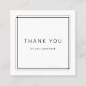 AVERY Modern Minimalist Business QR Code Thank You 割引カード (正面)