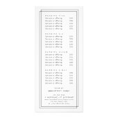 AVERY Modern Minimalist Double Frame Price List ラックカード (裏面)