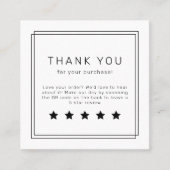 AVERY Modern Minimalist QR Code Leave A Review スクエア名刺 (正面)