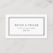 AVERY Modern Minimalist Refer A Friend 紹介カード (正面)