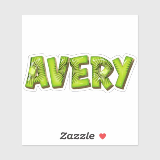 Avery Name Kiwi Design Aufkleber Sticker シール (シート)