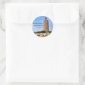 Avery Point Light house, Connecticut Round Sticker ラウンドシール (バッグ)